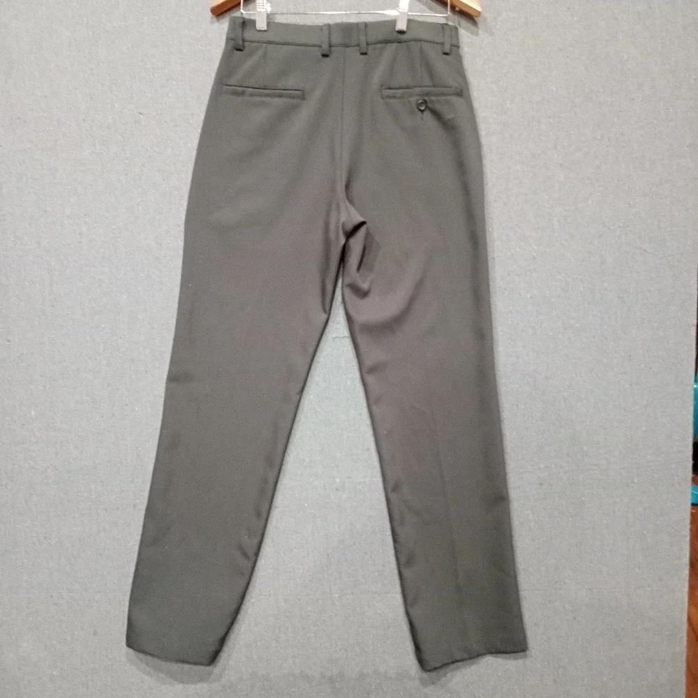 OOBE Mens Dress Pants 30/32 Charcoal Gray Flat Front Straight Leg Trousers